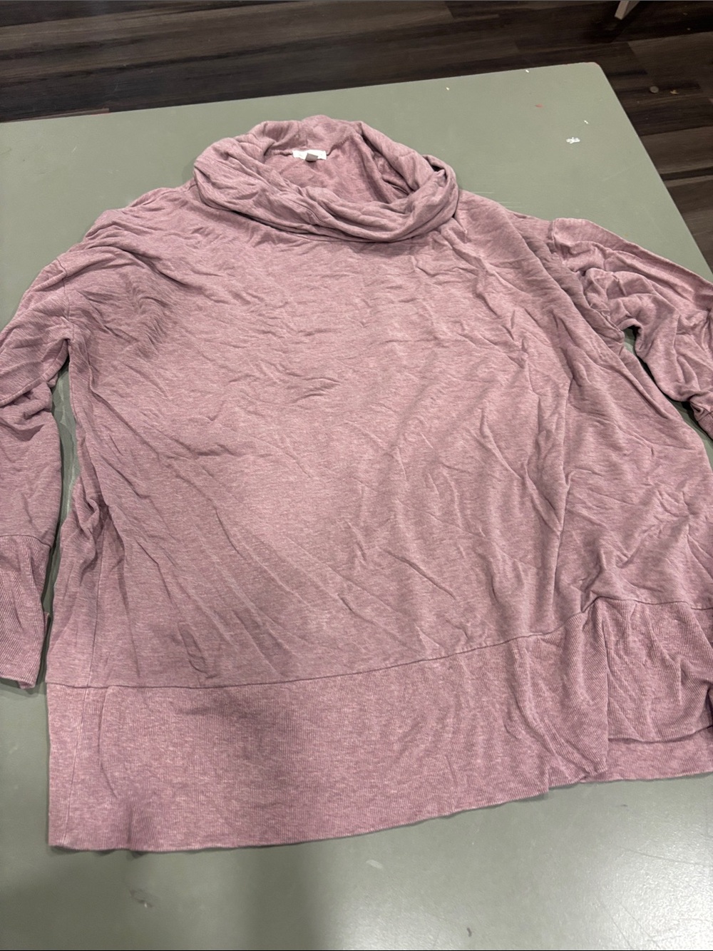 Garnet Hill Women's Dusty Rose Cowl Neck Sweater